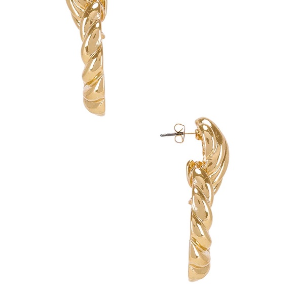 Zara Gold knob  Earrings - Picture 4 of 5